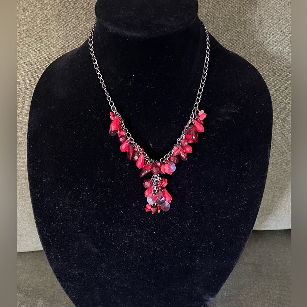 Elegant Red Beaded Necklace